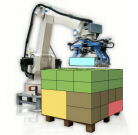 Integration / Automation: palletizing by using robotics / Palletizer